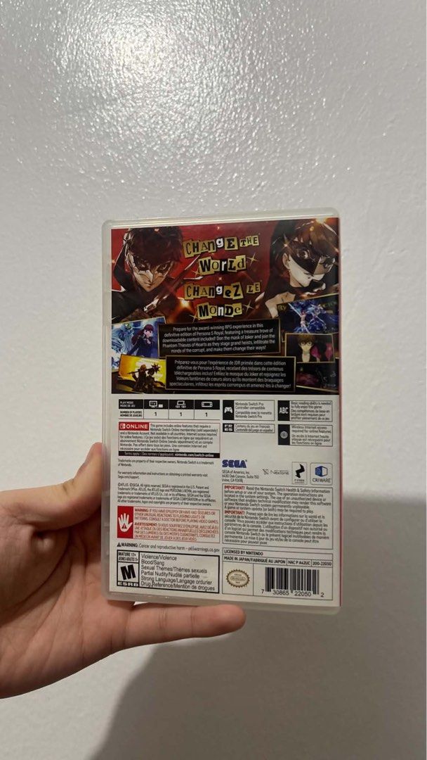 Persona 5 Royal Nintendo Switch (Category: Nintendo) located in Pasig City. Submitted by kris.encina (Listing ID 1463196818, Image 3). Description: Persona 5 Royal for Nintendo Switch Finished the game Pick up or Delivery Taguig City.