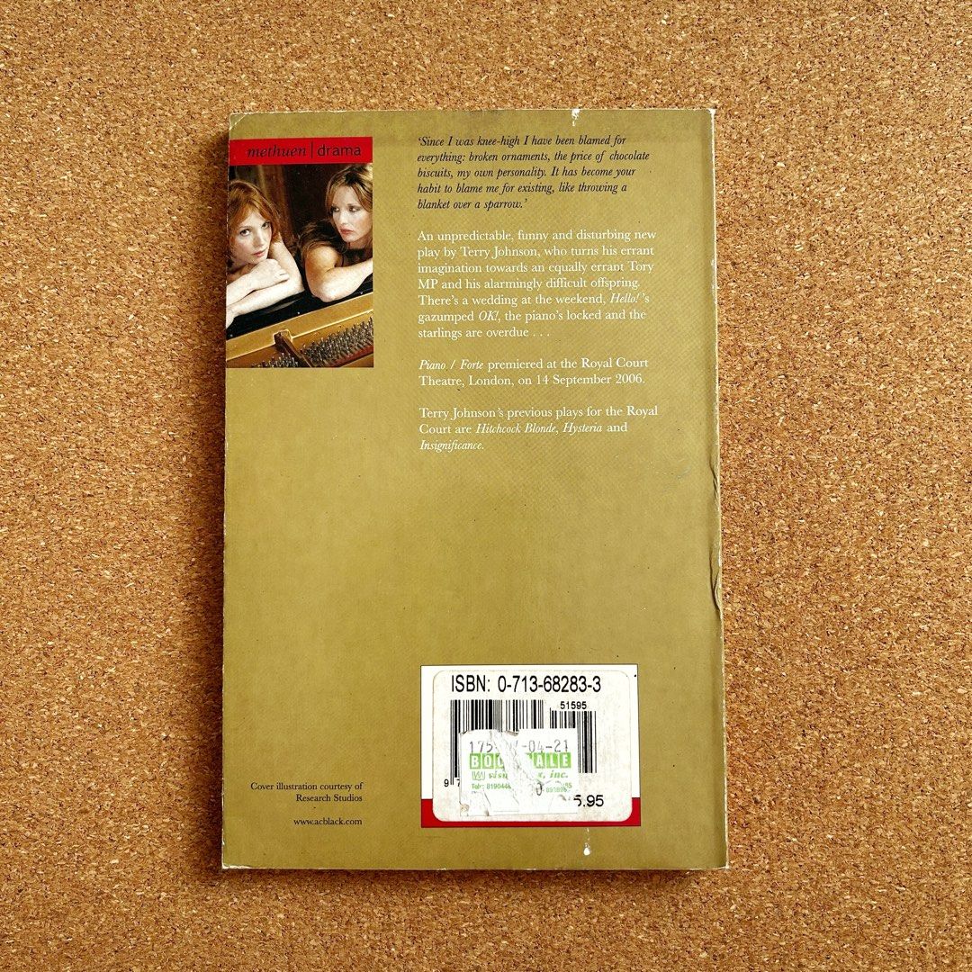 Piano / Forte - Terry Johnson (Vintage Play) (Category: Storybooks) located in Quezon City. Submitted by thelastofherkind (Listing ID 1463192563, Image 2). Description: In good condition. Script for a performance at the Royal Court, London. .