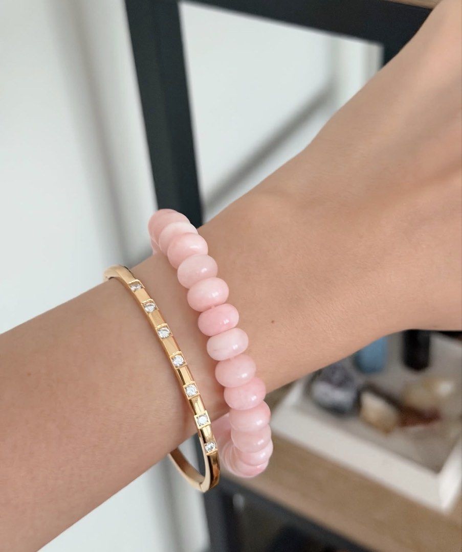 Pink Jade Beaded Bracelet (Category: Bracelets) located in Paranaque City. Submitted by seektoshop (Listing ID 1463273046, Image 3). Description: ✨ Pink Jade crystals to bring you more sudden surge of money, self love and healing. ✔️Premium quality ✔️ Real Gemstones ✔️ Smooth and rounded beads ✔️ Stretchy band for easy on and off ✔️ Perfect for adding a pop of color ✔️ Looks lovely stacked with other bracelets.