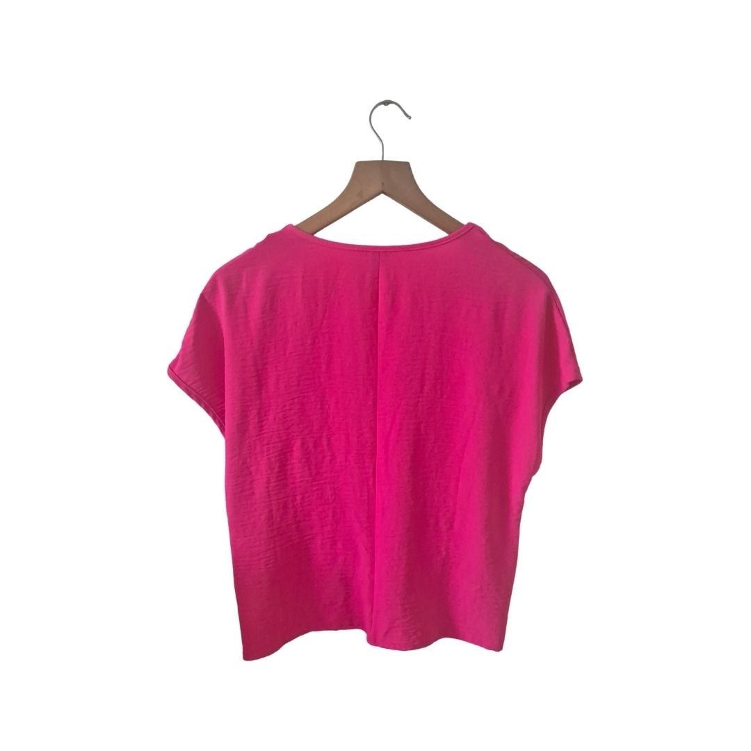 Pink V-Neck Blouse (Category: Blouses) located in Quezon City. Submitted by purpleberry.98 (Listing ID 1463207977, Image 2). Description: .