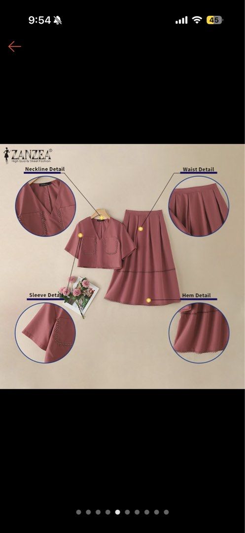 Plus size coordinates - skirt and blouse top (Category: Sets or Coordinates) located in Manila. Submitted by mrgfp (Listing ID 1463264906, Image 3). Description: - Perfect for 44 to 46 bust, 38-42 waist -Brand new, never worn, cut tag -Zanzea pink two-piece set - Cropped short-sleeve top with V-neck and two chest pockets - High-waisted skirt with elastic waistband - Pleated A-line skirt silhouette - Decorative stitching details on both pieces - V