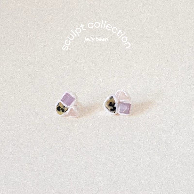 Pop Rocks Stud Earring Bundle (Category: Earrings) located in Paranaque City. Submitted by peppita (Listing ID 1463143651, Image 3). Description: Flaw: missing one stone Bought from local shop bonbon Polymer clay + stones.