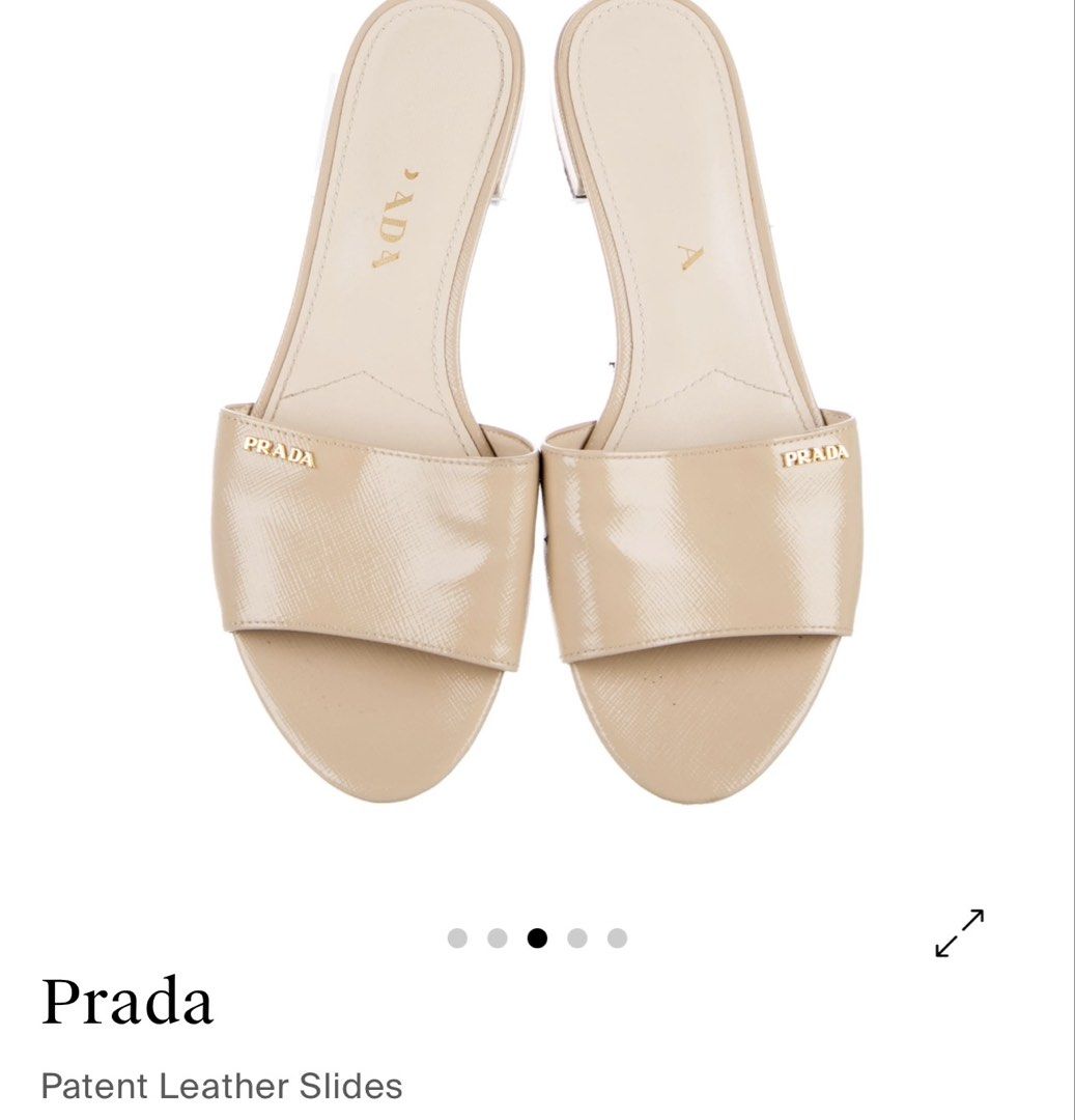 Prada Patent Leather Slides Yellow (Category: Sneakers & Footwear) located in Pasig City. Submitted by kclearspace (Listing ID 1463128053, Image 2). Description: Authentic Prada Patent Leather Slides (Yellow) Size: Stamped 38, but fits like a Size 37 (narrow strap). Price Bought: ₱15,000 at Miss Manila Luxe. Upgrades: Upgraded to leather sole + added sole protectors at Mr. Quickie (spent ₱2,000). Inclusions: Original box, dustbag, and card includ