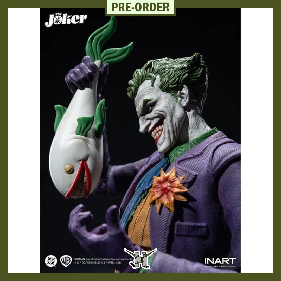 PRE-ORDER!! The Joker Action Figure (Comic Version) MAG C0005 (Category: Figurines & Statues) located in Quezon City. Submitted by figsnkits (Listing ID 1463281882, Image 3). Description: PRE-ORDER!! INART Action: The Joker Action Figure (Comic Version) MAG C0005 Pre-order price: Php 4,950 Min. DP: Php 1,200 (new) Php 900 (return customers) SRP: Php 5,500 Deadline: Oct 16, 2026 (12nn), or until PO slots are full Estimated Time of Arrival: Q2 2027