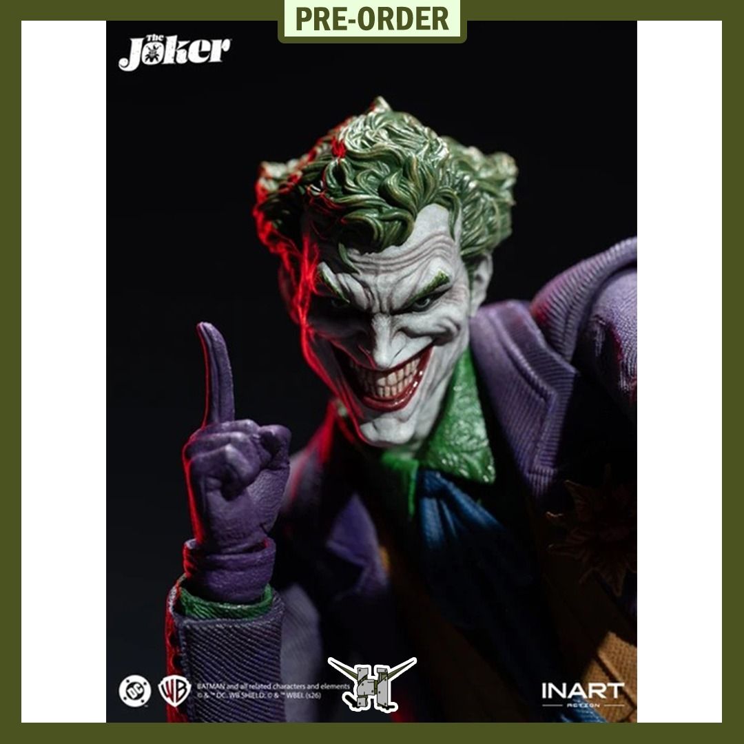 PRE-ORDER!! The Joker Action Figure (Comic Version) MAG C0005 (Category: Figurines & Statues) located in Quezon City. Submitted by figsnkits (Listing ID 1463281882, Image 2). Description: PRE-ORDER!! INART Action: The Joker Action Figure (Comic Version) MAG C0005 Pre-order price: Php 4,950 Min. DP: Php 1,200 (new) Php 900 (return customers) SRP: Php 5,500 Deadline: Oct 16, 2026 (12nn), or until PO slots are full Estimated Time of Arrival: Q2 2027