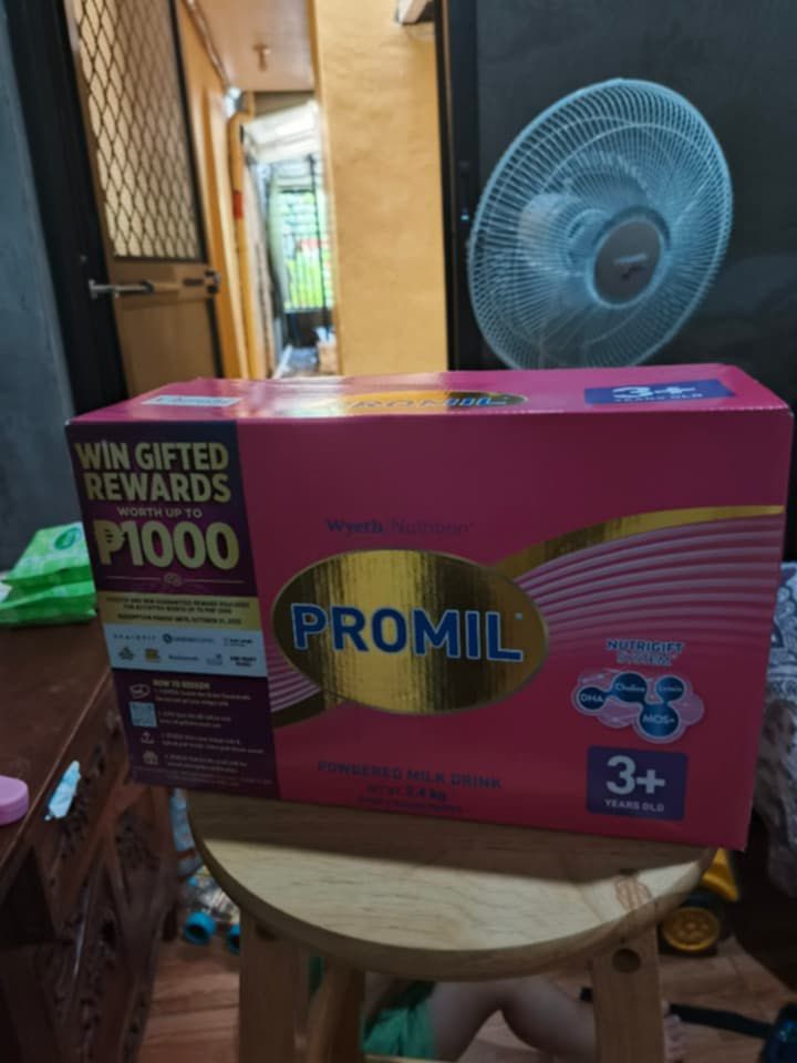 Promil Nutritional Drink 3+ Years Old (Category: Beverages) located in Marikina City. Submitted by boutiquekoh (Listing ID 1463160379, Image 1). Description: - Mali lang pag kakabili less nalang ₱800 sa original price - Promil powdered milk drink - For kids 3 years old and above - Contains DHA and MON - Expiry Date: 30 APR 2027 - Ideal for your growing child!.