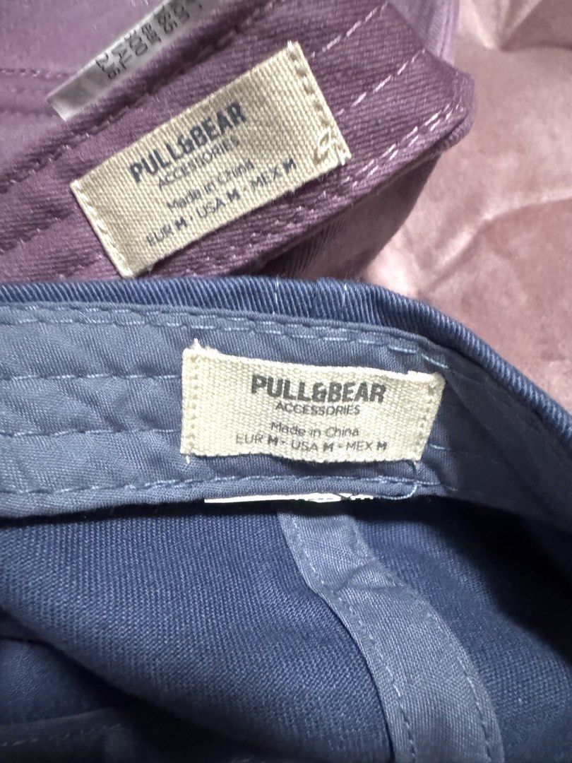 Pull & Bear Caps - Paris & Nice Weather (Category: Hats & Beanies) located in Manila. Submitted by haobinz_01 (Listing ID 1463257760, Image 2). Description: - Pull & Bear caps, Size M - Purple cap with 'PARIS montmartre' embroidery - Blue cap with 'NICE WEATHER' embroidery - Made in China - Ideal for casual wear - P200 for one, P320 as set for both.