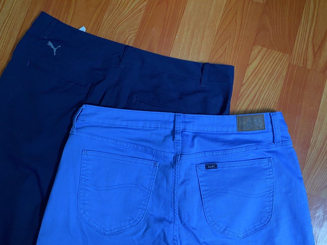 Puma & Lee Shorts - Blue & Navy (Category: Shorts) located in Cebu City. Submitted by monflor (Listing ID 1463217776, Image 3). Description: - Two pairs of comfortable and stylish shorts. - Navy blue Puma shorts, perfect for golf. - Bright blue Lee shorts, great for casual wear. - Versatile for sports or everyday activities. - Excellent value when buying both pairs. Size 37-38 Good condition No issues .