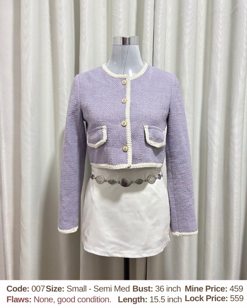 Quality Tweed Blazers (Category: Coats, Jackets and Outerwear) located in Manila. Submitted by amorelle.closet (Listing ID 1463208969, Image 2). Description: PART 3 ✨ Code: 007 - 016 - 017 - 018 - 019 - 020 - 021 - (Please read!) NEW MINERS: Please send your complete details before we acknowledge your comment. No order form = Your comment will be considered invalid. IMPORTANT REMINDERS FOR BUYERS: — Comment MINE + CODE | LOCK + CODE. — Code, Size