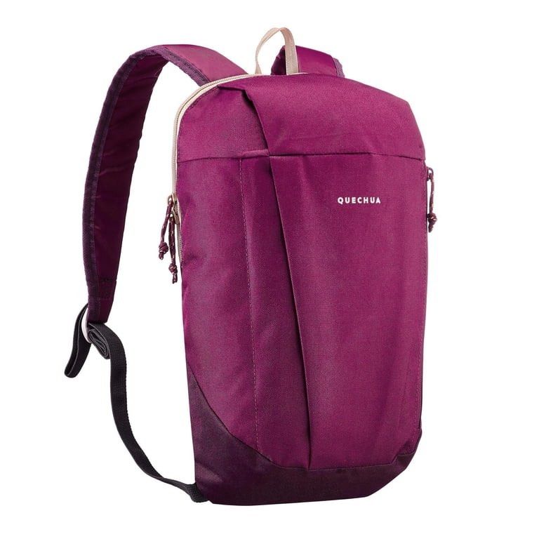 Quechua Purple Backpack 10L (Category: Backpacks) located in Pasig City. Submitted by nakamuraka (Listing ID 1463120223, Image 1). Description: - Brand: Quechua - Color: Purple - Capacity: 10L - Perfect for day trips and daily essentials - Features a main compartment and a front zip pocket .