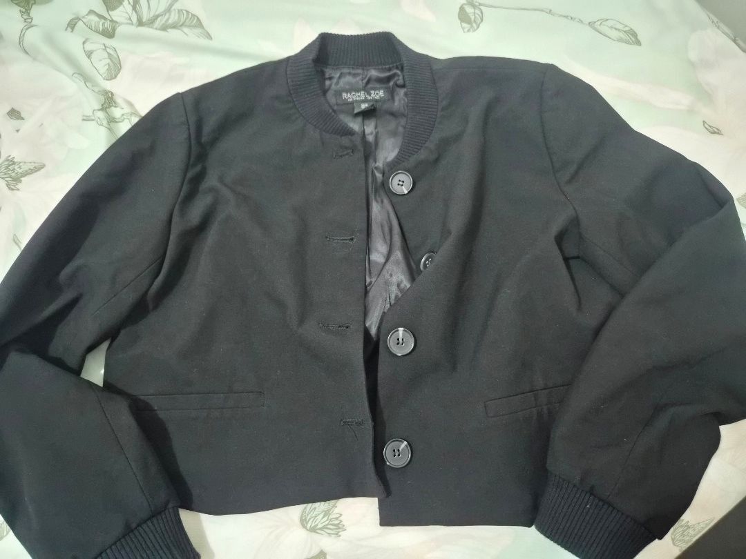 Rachel Zoe Bomber Jacket (Category: Coats, Jackets and Outerwear) located in Manila. Submitted by fasyon (Listing ID 1463162374, Image 2). Description: purchased in LA no flaws color black size medium.
