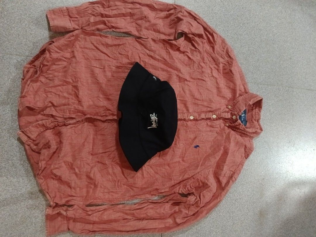 Ralph Lauren Button Down Shirt - Orange (Category: Tshirts & Polo Shirts ) located in Carcar. Submitted by rolandobac92675 (Listing ID 1463174031, Image 2). Description: - Brand: Ralph Lauren - Color: Orange - Style: Long-sleeved button-down shirt - Features: Embroidered polo player logo on chest, button-up collar and cuffs - Fabric: Linen blend - Occasion: Casual or smart-casual wear.
