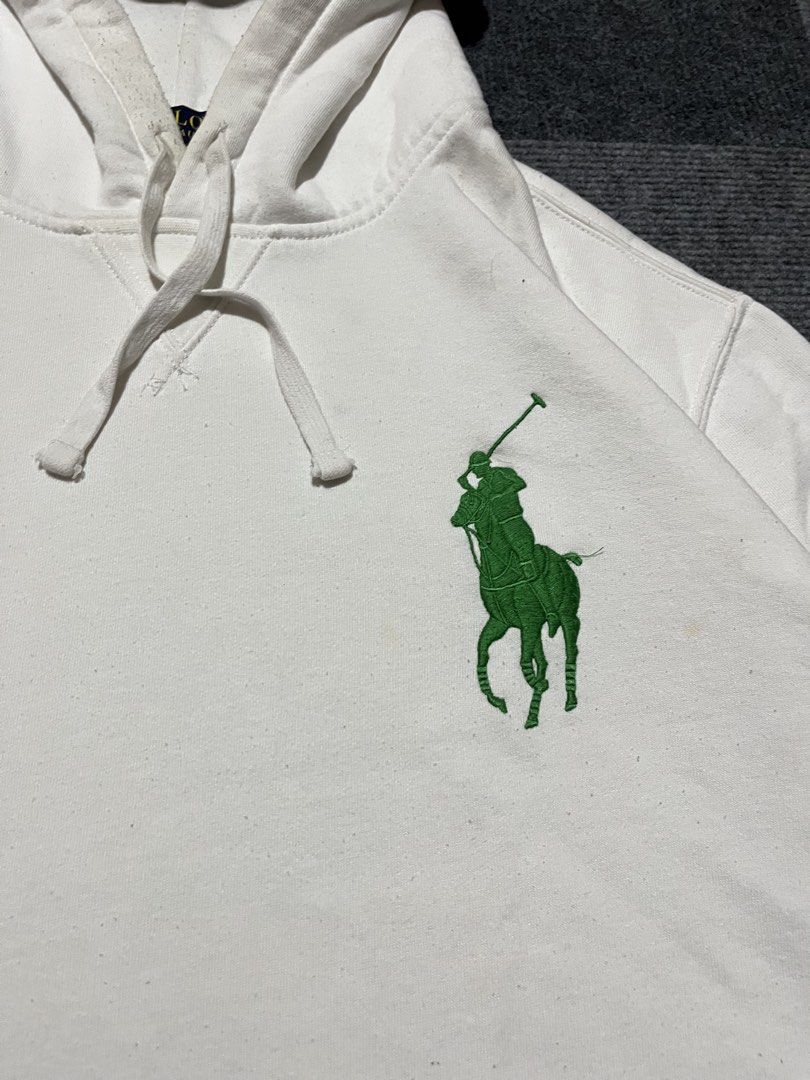 Ralph Lauren hoodie pullover big pony logo (Category: Hoodies) located in Naga. Submitted by kots_rojan (Listing ID 1463252632, Image 2). Description: in excellent condition size Xl 25*28.5 dimes no issue complete tags color rate 9.7/10 made in Ph .