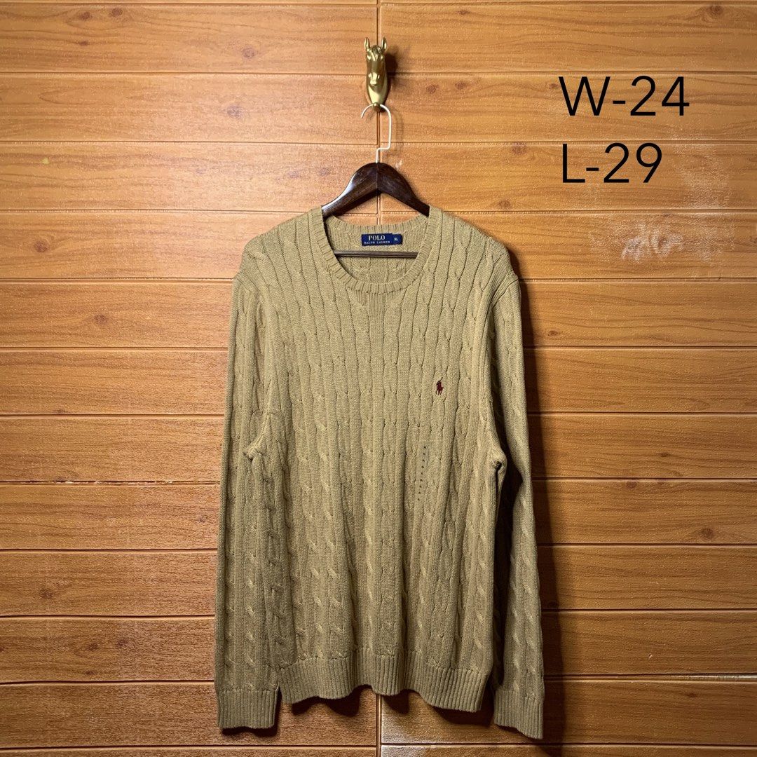 Ralph Lauren RL Cable Knit Pullover (Category: Formal Shirts) located in Quezon City. Submitted by donklasiko (Listing ID 1463121280, Image 2). Description: Condition: 9.5+/10 Pristine condition Issue: non Refer to the dimension 🤗 PM FOR MORE DETAILS NO RETURN, NO EXCHANGE & NO REFUND! ✅I ALSO ACCEPT TRADE/SWAP TO ANYTHING JUST DROP YOUR OFFER Please manage your expectations, this is a secondhand item. What you see is what you get 😊 💵MOP: GCAS