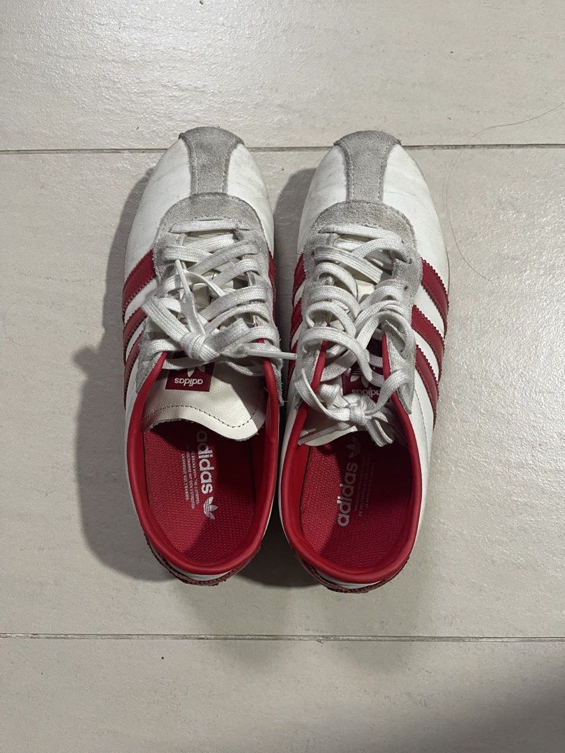 red and white adidas taekwondo (Category: Sneakers) located in Muntinlupa City. Submitted by mcdyn (Listing ID 1463265158, Image 1). Description: .