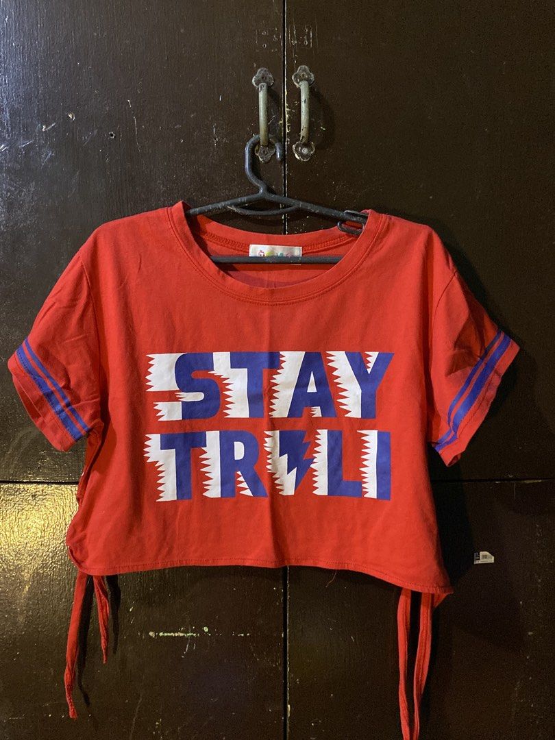 Red crop top (Category: Others Tops) located in Pasig City. Submitted by fionithrifts (Listing ID 1463247097, Image 1). Description: not used to Size: xs-s.