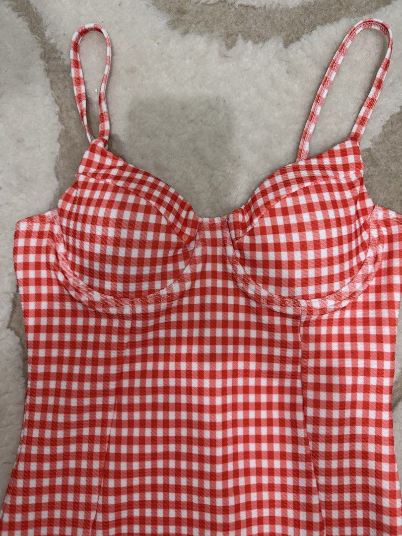 Red Gingham One-Piece Swimsuit Bikini (Category: Bikinis & Swimsuits) located in Las Pinas. Submitted by his._and.hers (Listing ID 1463211851, Image 2). Description: Used once Fits xs-small Pasabuy in thailand for 1300 Last price posted .