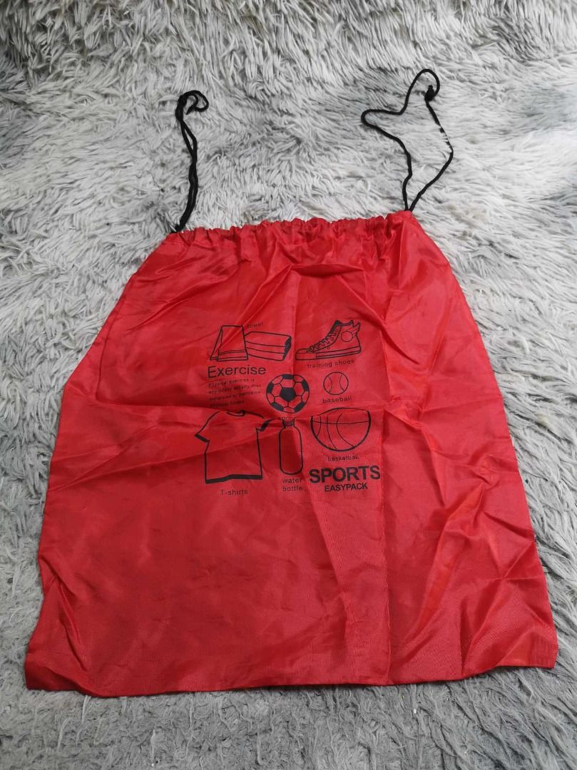 Red Nylon With Black String Pouch (Category: Purses & Pouches) located in Santa Cruz. Submitted by jmy_surplus.2 (Listing ID 1463122792, Image 3). Description: Size ; L - 15 W - 16 Color ; Red Type ; Pouch Brand ; No brand Material ; Nylon Style ; Red Drawstring Pouch LR 129 JMY 3 Batch #223.