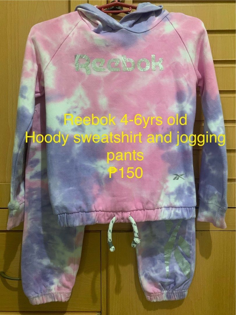 Reebok Jogging pants pair (Category: Babies & Kids Fashion) located in Calamba. Submitted by happy_lindzyp (Listing ID 1463138556, Image 1). Description: Preloved For girls ages 4-6. .
