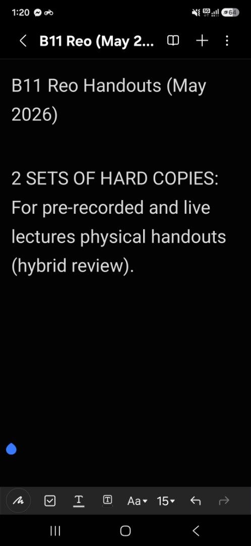 REO CPA HANDOUTS BATCH 11 (Category: Textbooks) located in Manila. Submitted by lulusalesbooks4200 (Listing ID 1463165966, Image 1). Description: - B11 REO Handouts Batch 11 - For May 2026 CPA Board Exam - Includes 2 sets of hard copies - Suitable for pre-recorded and live lectures - Perfect for hybrid review sessions.