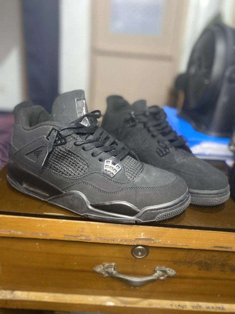 Retro Jordan 4 Black Cat (Category: Sneakers) located in Iriga City. Submitted by jerrrr09 (Listing ID 1463267770, Image 2). Description: -Doesn't have box❗ -Good Condition.