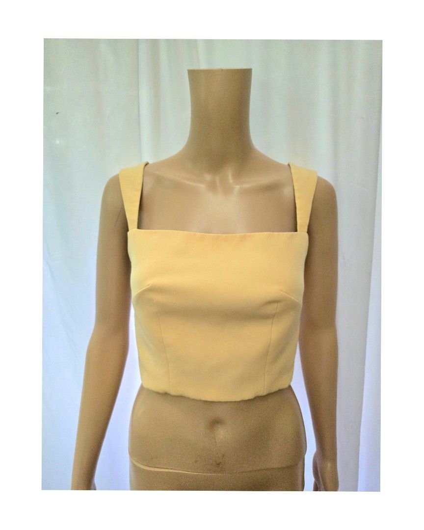 Rob Ortega Light Yellow Crop top (Category: Sleeveless) located in Rizal. Submitted by stylinggclosett (Listing ID 1463157366, Image 1). Description: bust: 32 to 34 length; 15" ❌️ Low Ballers (BARAT) will not be entertained ❌️ Pls don't make an offer if you are not a sure buyer. Shipping thru J&T For Same Day Delivery: Grab/Lalamove (subject to availability).