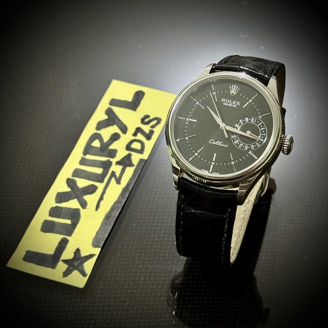ROLEX CELLINI DATE 39mm 18K White Gold (Category: Luxury Watches) located in Dasmarinas. Submitted by luxuryl (Listing ID 1463127300, Image 1). Description: • AUTHENTIC • Rolex Cellini Date 39mm Case Materials: 18k White Gold Strap: Black Crocodile Leather Movement: Automatic Ref. Number : 50519 (PRELOVED) Condition: 9/10 Strap: Sign of usage ❗️ NEGOTIABLE ❗️ Open for meet up❗️ You can check everything you want! Money back guarantee if proven fak