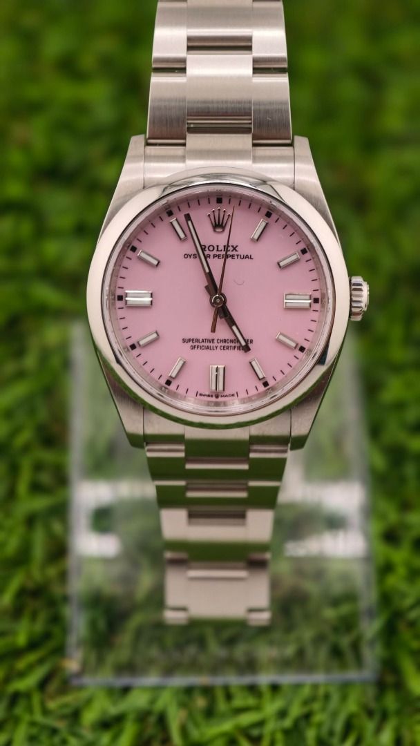 Rolex Oyster Perpetual Reference 126000 2025 (Category: Luxury Watches) located in Muntinlupa City. Submitted by noeyslittlecloset (Listing ID 1463136086, Image 1). Description: Rolex Oyster Perpetual Reference 126000 36mm Candy Pink 2025 Complete Set Php 595k .