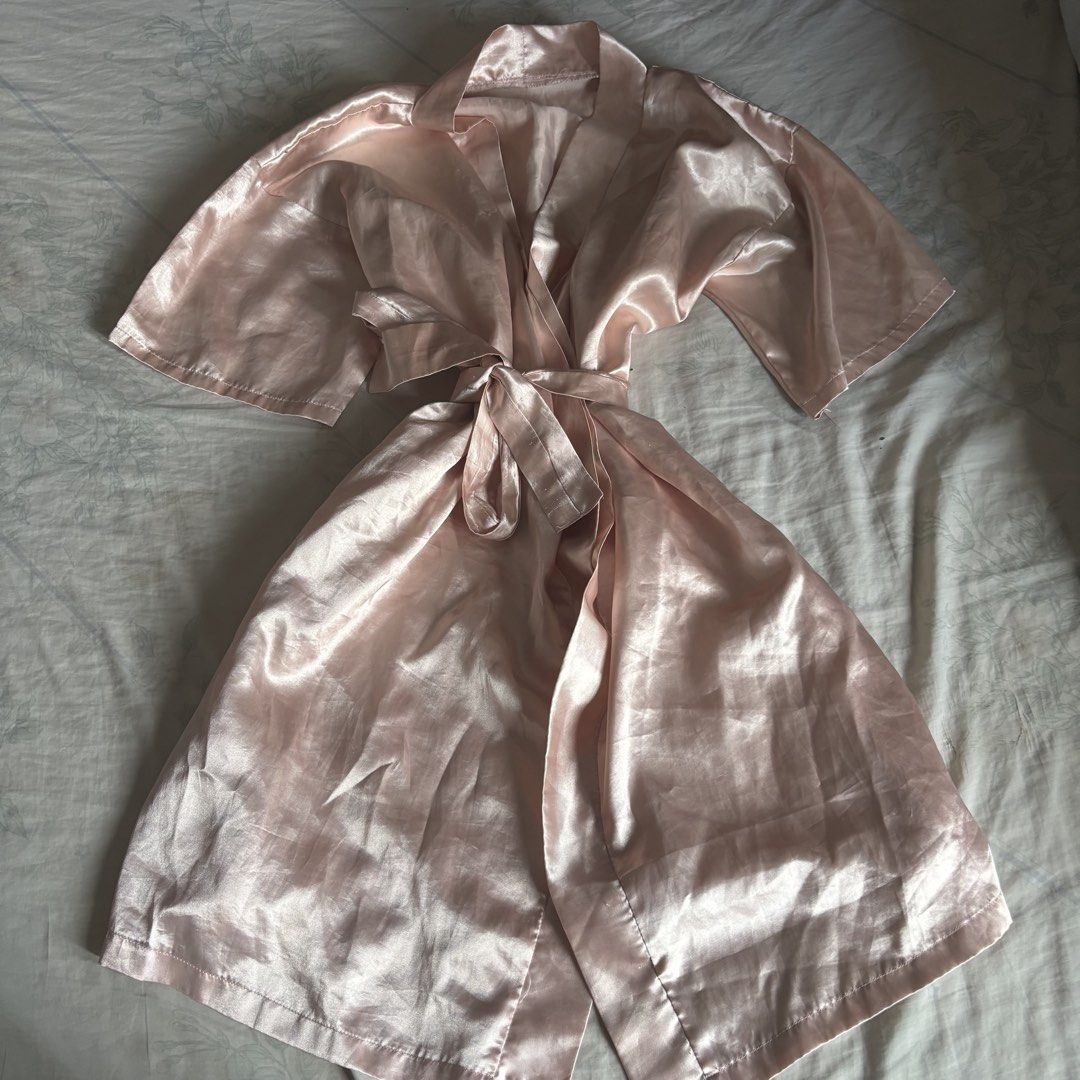 Rose gold Silk Robe (Category: Undergarments & Loungewear) located in Binan City. Submitted by mypreloved_haul (Listing ID 1463140277, Image 1). Description: .