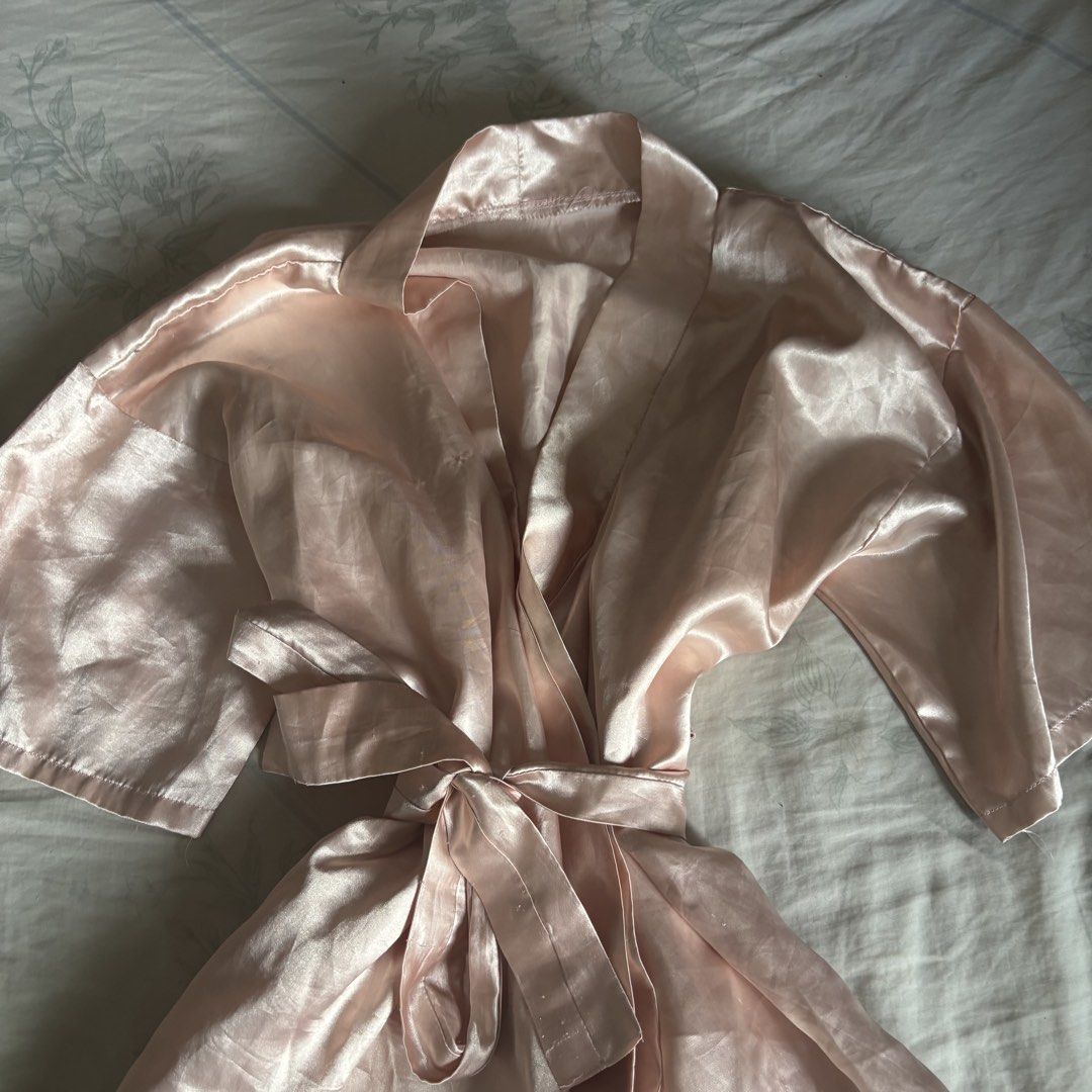 Rose gold Silk Robe (Category: Undergarments & Loungewear) located in Binan City. Submitted by mypreloved_haul (Listing ID 1463140277, Image 2). Description: .