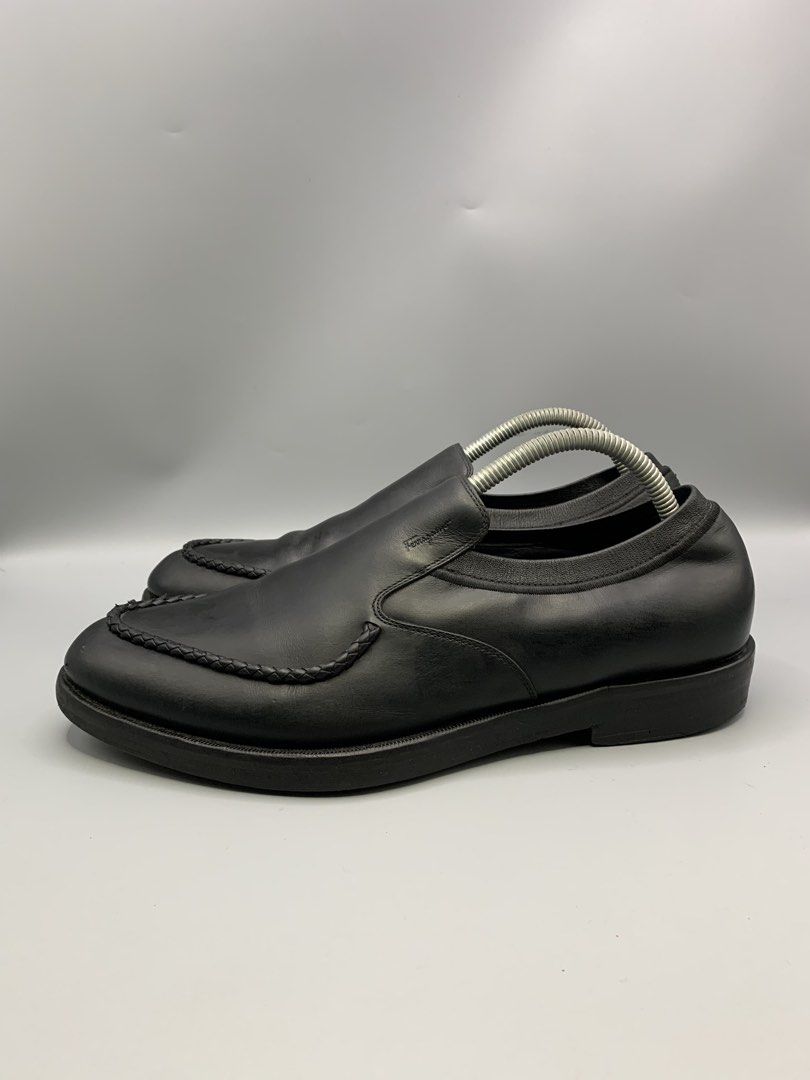 Salvatore Ferragamo Loafers (Category: Dress Shoes) located in Bulacan. Submitted by ridersthrift_ph (Listing ID 1463191385, Image 2). Description: Authentic In Great Condition Issue Minor Heeldrag Doesn't affect the durability Size 7'1/2 US Men's Can fit to 8US Men's Also No Box Only the toe itsef Check flicks for details Gcash Payment Bulacan 📍.