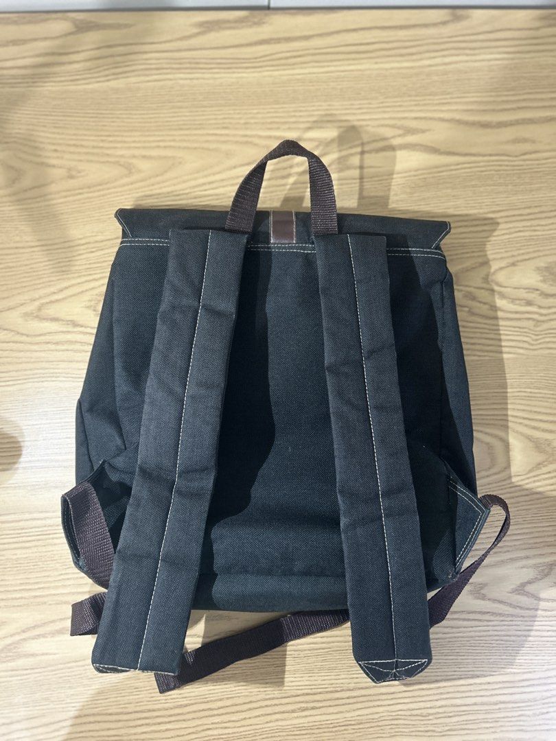 Salvatore mann Black Canvas Backpack (Category: Backpacks) located in Manila. Submitted by zealpenguin-a0aa (Listing ID 1463119400, Image 2). Description: - Durable black canvas backpack - Stylish brown leather accents - Secure flap closure with button and strap - Interior zippered pocket for essentials - Plenty of space for everyday items - Perfect for daily use.