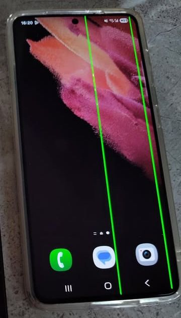 Samsung Galaxy S21+ Pink Screen Issue （分類：Samsung 三星）位於 Hong Kong。 由 cutemarkt 提交（商品編號 1463145260，圖片 1）。簡介： Samsung Galaxy S21 5G Pink Green line on monitor, everything else work fine.。