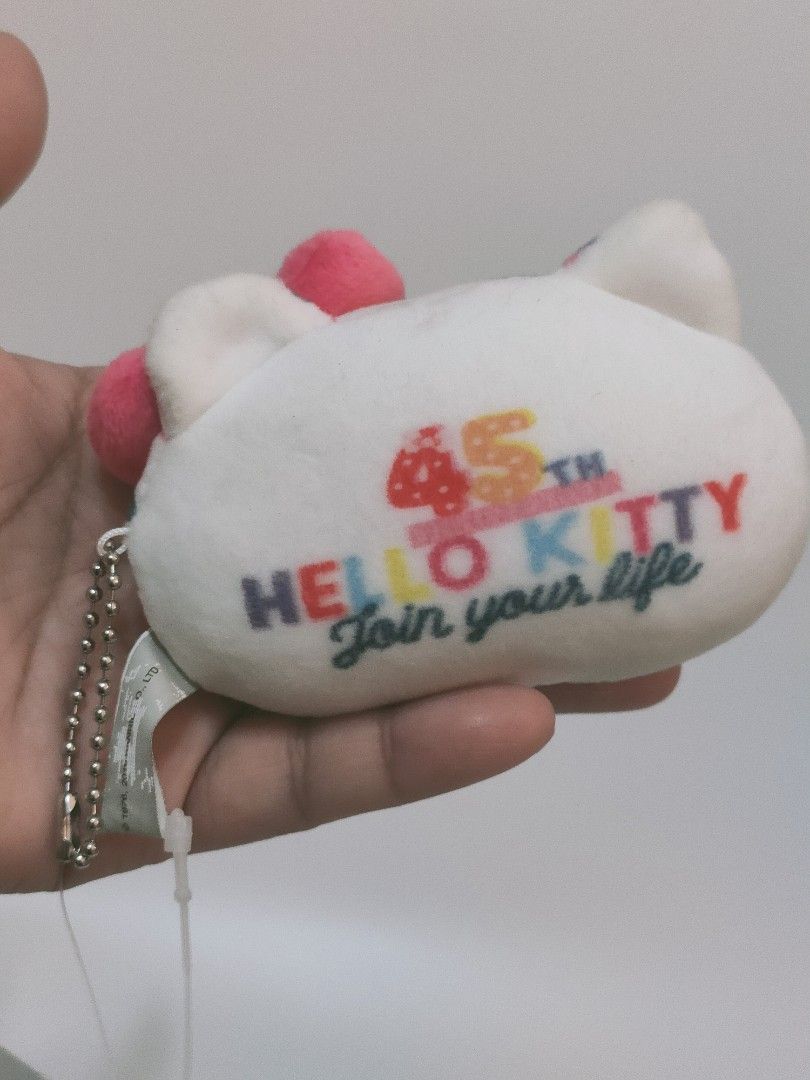 Sanrio Hello Kitty 45th Anniversary Head Plush Charm (Category: Plushies & Soft Toys) located in Antipolo. Submitted by bhabiegraciefashionlab (Listing ID 1463233307, Image 3). Description: ✨Sanrio Hello Kitty 45th Anniversary Head Plush Charm 🔖like New ,clear label 🇯🇵from Japan 📸Actual Photos posted, what you see is what you'll get 😍Perfect for Sanrio / Hello Kitty Fans/Collectors or for gifting 💸MOP 👉🏻Gcash /Maribank/GoTyme 🚚MOD 👉🏻J&