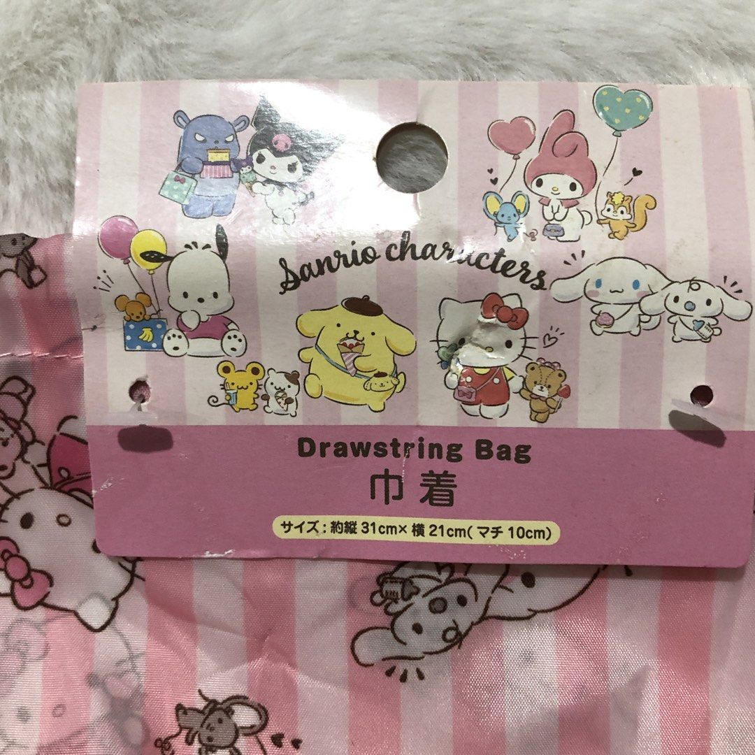 Sanrio Hello Kitty Drawstring Pouch 31 x 21 x 10 cm (Category: Purses & Pouches) located in Quezon City. Submitted by kitsune.treasures (Listing ID 1463194309, Image 3). Description: *First to pay policy! *1 day reservation only. Failure to pay on time, auto cancel. 📍Quezon City * MOD: J&T | Lalamove * MOP: GCASH | BPI 📦ON HAND AND READY TO SHIP! CONDITION: WHAT YOU SEE IS WHAT YOU GET. Dimensions: Kindly check the photos for the actual measure