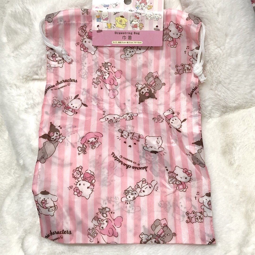 Sanrio Hello Kitty Drawstring Pouch 31 x 21 x 10 cm (Category: Purses & Pouches) located in Quezon City. Submitted by kitsune.treasures (Listing ID 1463194309, Image 2). Description: *First to pay policy! *1 day reservation only. Failure to pay on time, auto cancel. 📍Quezon City * MOD: J&T | Lalamove * MOP: GCASH | BPI 📦ON HAND AND READY TO SHIP! CONDITION: WHAT YOU SEE IS WHAT YOU GET. Dimensions: Kindly check the photos for the actual measure