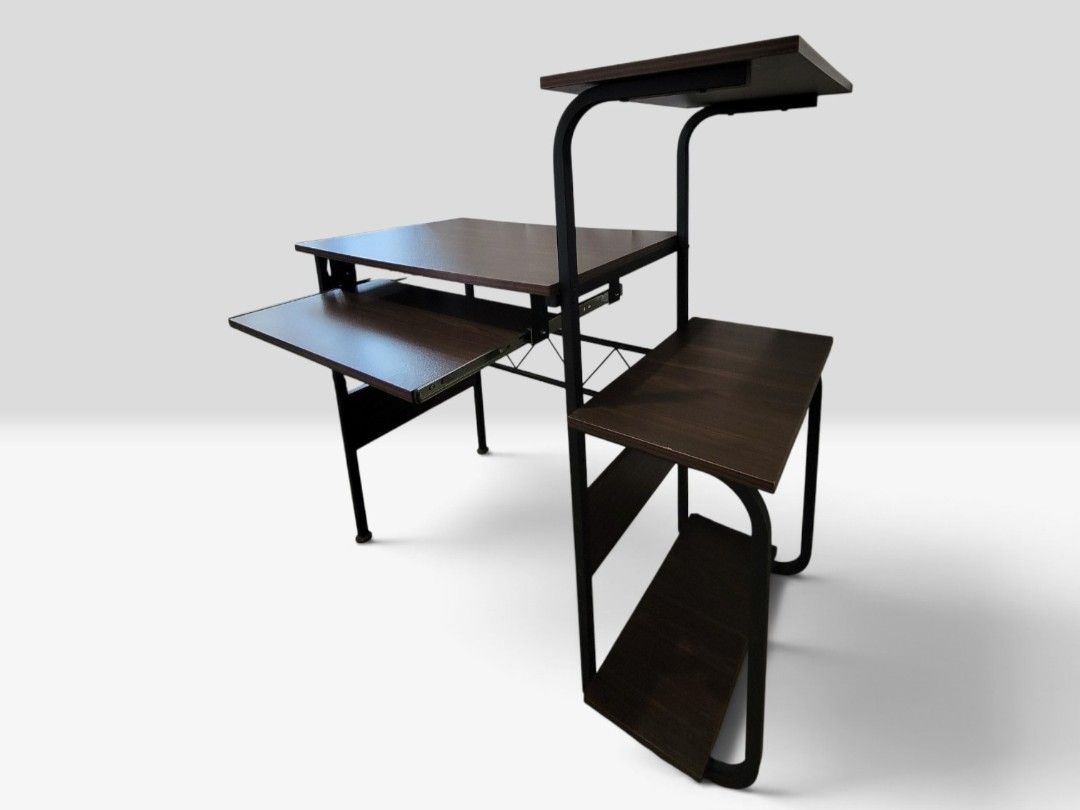 San-Yang Computer Table (Category: Office Furniture & Fixtures) located in Antipolo. Submitted by ash.d29 (Listing ID 1463202385, Image 2). Description: Extendable keyboard tray Multiple storage layers Material: Particle board, Metal Size: 100 x 49 x 80 (LWH).