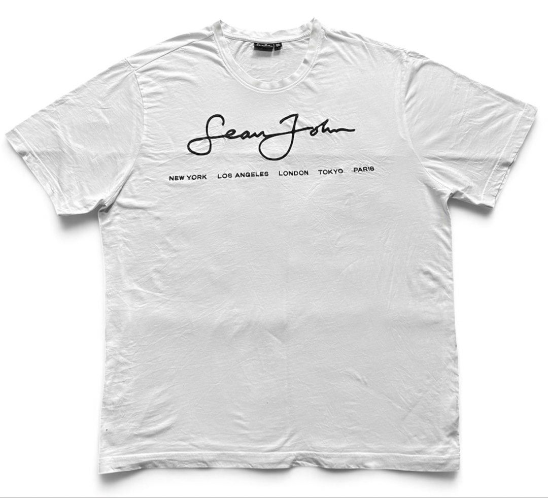 Sean John (Category: Tshirts & Polo Shirts ) located in Quezon City. Submitted by _thriftland (Listing ID 1463259055, Image 1). Description: Size 3XL Width 27.5 Length 31.5 Excellent Condition No Issue.