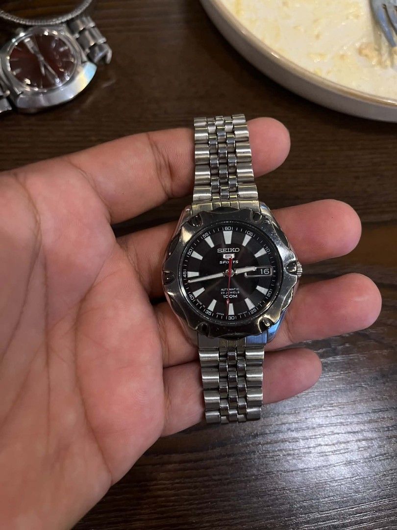Seiko 5 Sports (Category: Jewelry) located in Cebu City. Submitted by jbok_watches. (Listing ID 1463259823, Image 2). Description: Seiko 5 Sports Goodworking condition Newly buff and service Automatic movement Aftermarket strap .