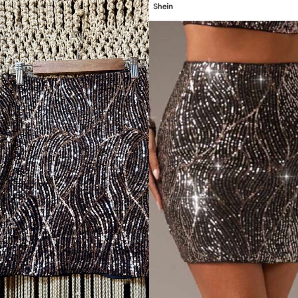 shein stretchable waist fully sequined event skirt (Category: Skirts) located in Cavite. Submitted by bambimay30 (Listing ID 1463122935, Image 1). Description: .