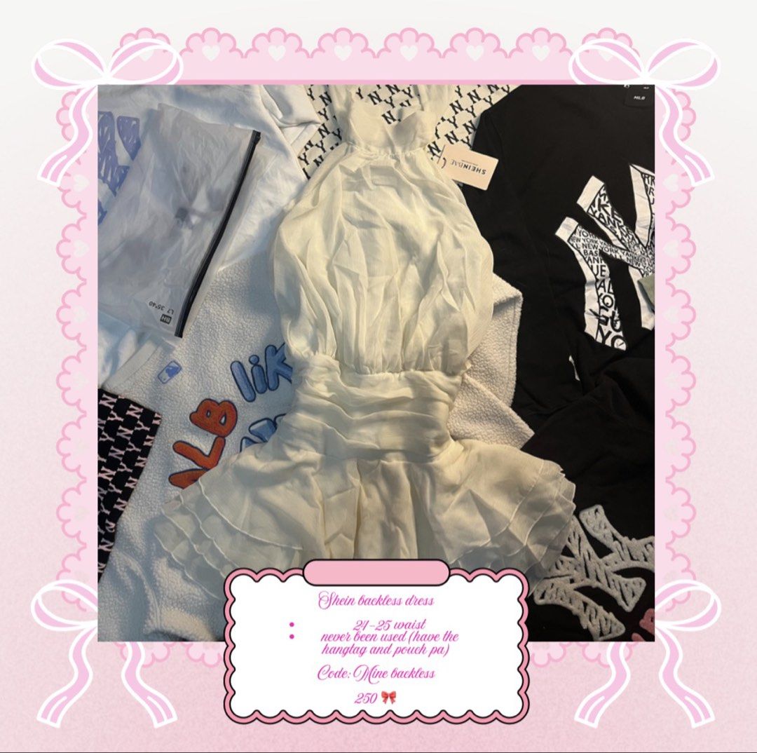 Pre loved itemss (Category: Dresses) located in Manila. Submitted by casxeeeeee (Listing ID 1463307429, Image 1). Description: Size and prices are included in photo per item. Mode of Payment 🎀 - Gcash / bank transfer Mode of Delivery 🎀 - J&t delivery - Lalamove Notes 🎀 - Strictly no cancellation of orders. - Payment first policy or Payment upon arrival of courier. - Color may vary due to lighting. - Feel free to ask if you have inquiries. - op