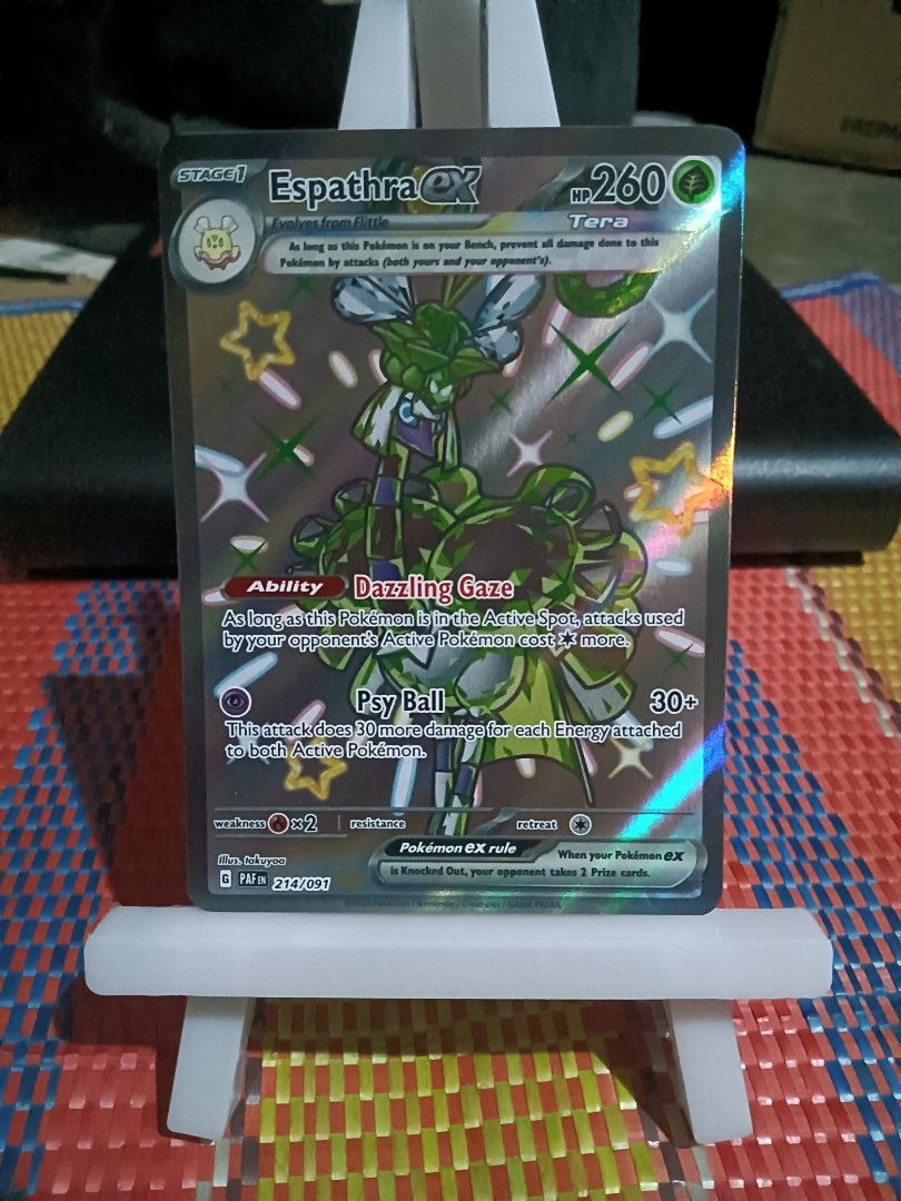 Shiny Espathra ex (Category: Raw Singles) located in Cagayan de Oro. Submitted by baksee (Listing ID 1463281886, Image 1). Description: NM.