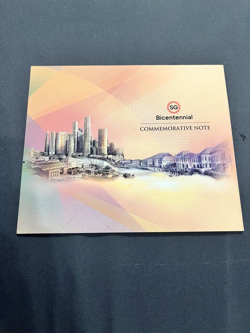 Singapore Bicentennial Commemorative Note SG $20 (Category: Currency) located in Quezon City. Submitted by appleramos2006 (Listing ID 1463275880, Image 1). Description: - Singapore Bicentennial $20 commemorative note - Depicts the nation's journey from past to present - Features portraits of past leaders and iconic landmarks - Issued by the Monetary Authority of Singapore - Ideal for collectors or as a piece of Singapore history.