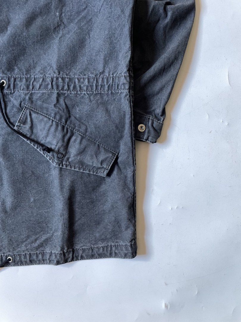 Sisii’s collarless utility Jacket (Category: Coats, Jackets and Outerwear) located in Baguio. Submitted by chronicles_cache (Listing ID 1463267517, Image 2). Description: Condition: Great Size tagged: XS Width: 22 Length: 31 Shoulder: 17 Sleeve: 22.