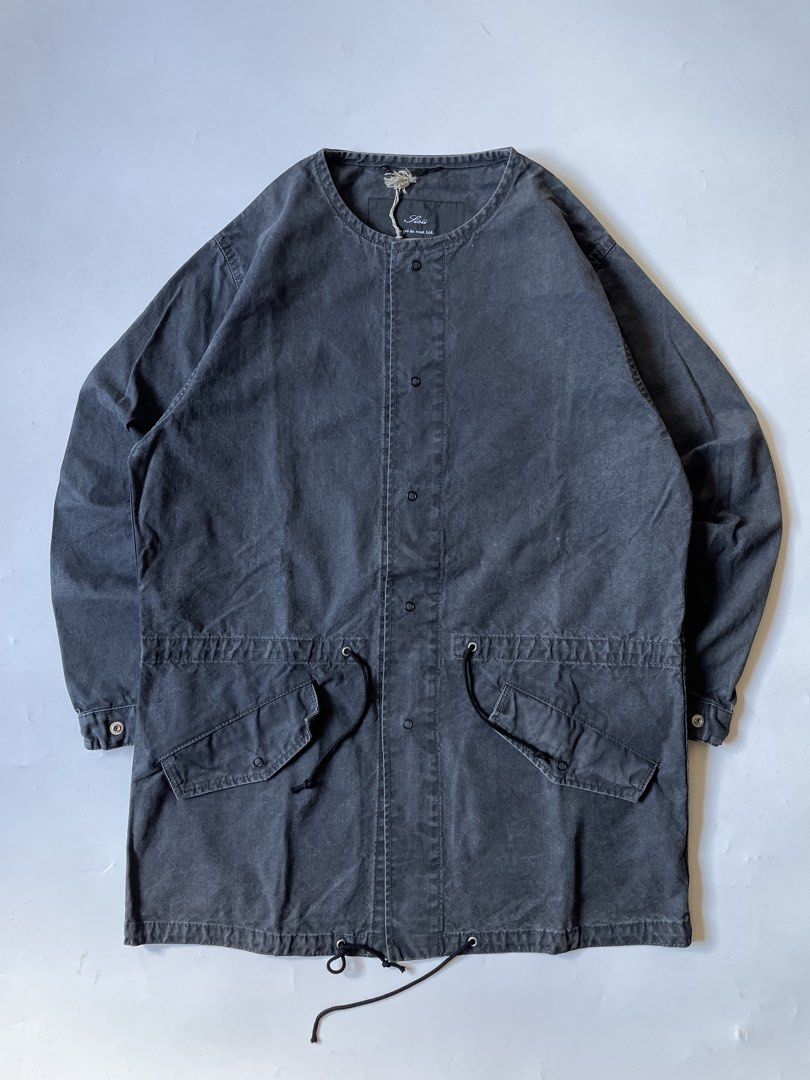 Sisii’s collarless utility Jacket (Category: Coats, Jackets and Outerwear) located in Baguio. Submitted by chronicles_cache (Listing ID 1463267517, Image 1). Description: Condition: Great Size tagged: XS Width: 22 Length: 31 Shoulder: 17 Sleeve: 22.