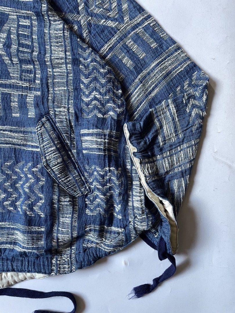Snow Peak Indigo Stole Pattern Pullover Hoodie (Category: Coats, Jackets and Outerwear) located in Baguio. Submitted by chronicles_cache (Listing ID 1463271215, Image 2). Description: Condition: Great Size tagged: S Width: 23 Length: 25.5 Shoulder: 21 Sleeve: 19.5 .