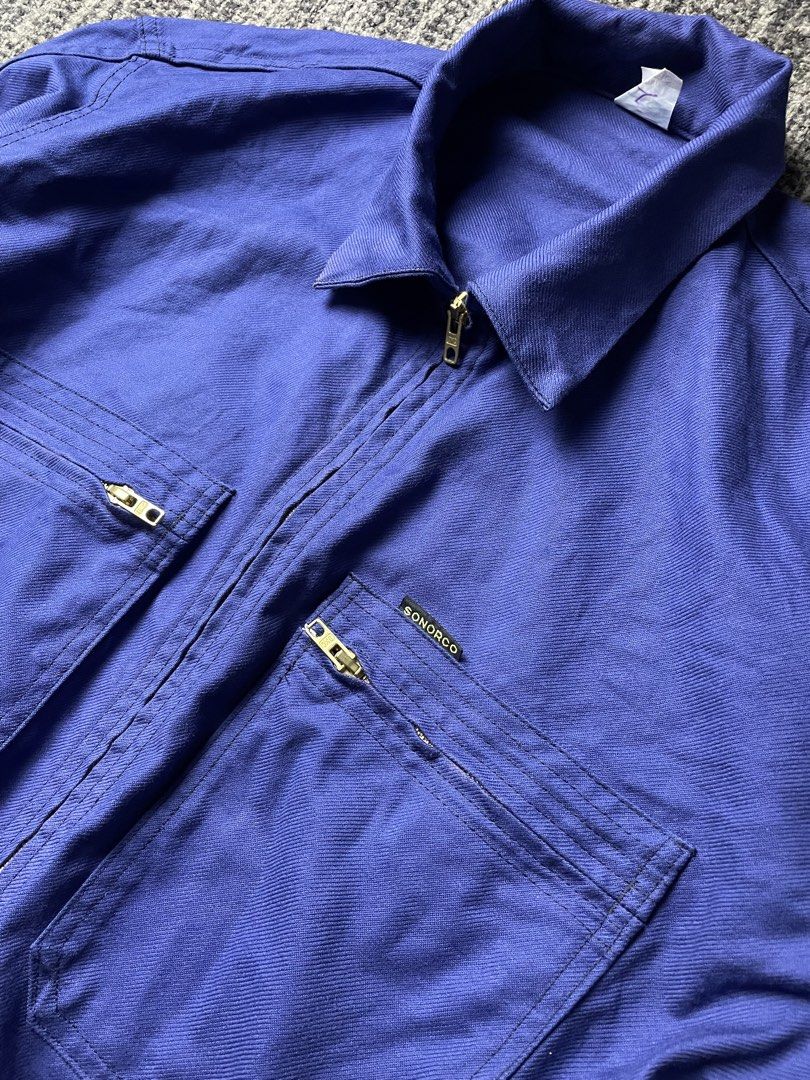 SONORCO Blue Work Jumpsuit Coveralls (Category: Jumpsuits) located in Manila. Submitted by rdtp2 (Listing ID 1463140577, Image 3). Description: size 3 23x64 waistline 34 hanggang 40 kasi stretchable length 44 hem 8 no flaw good condition 9/10.