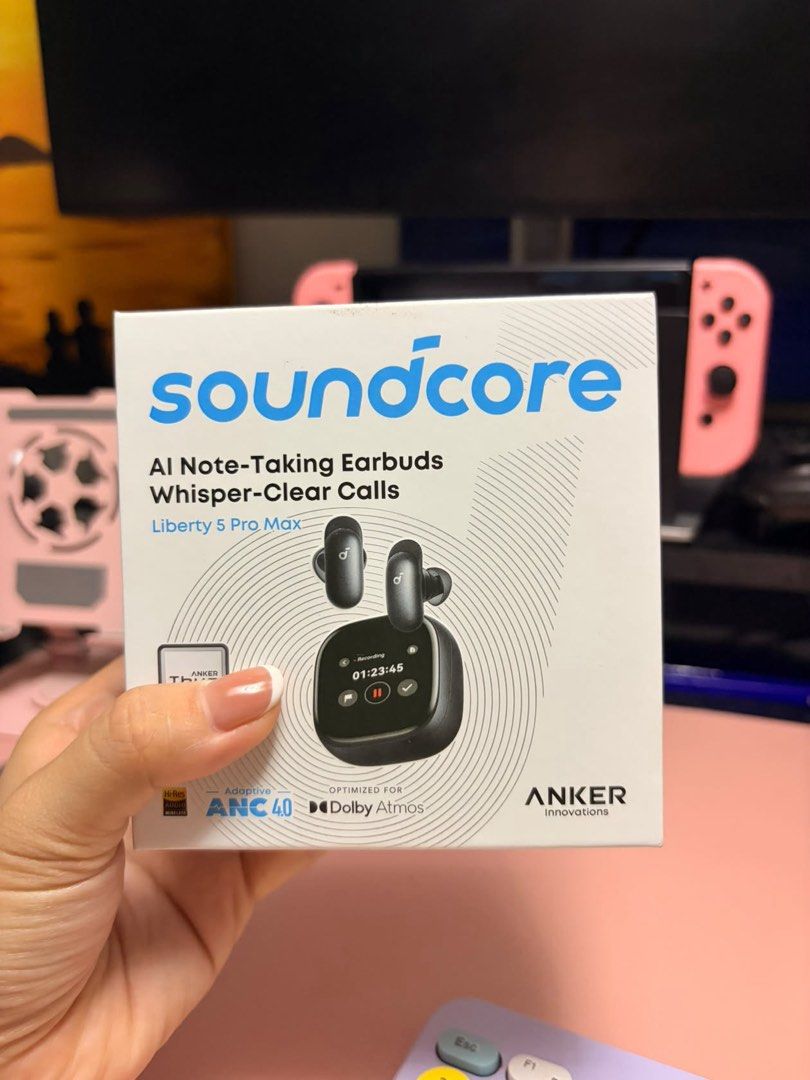 Soundcore Liberty 5 Pro Max AI Note-Taking Earbuds (Category: Earphones) located in Manila. Submitted by sauceh03-32601 (Listing ID 1463321349, Image 1). Description: FOR SALE! Soundcore Liberty 5 Pro max wireless earbuds (Bnew) Selling for only 8,000 PhP (13,000 SRP) - With box - Extra buds - Warranty Manila Area.