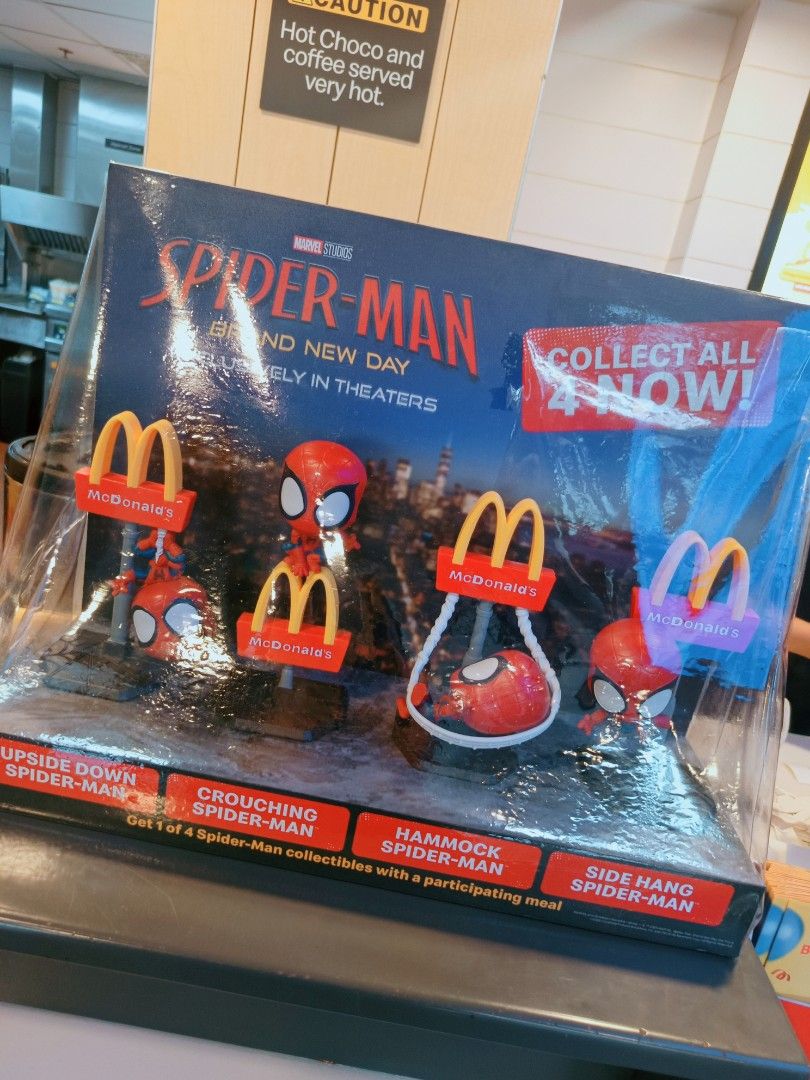 Spiderman Collectibles from McDonalds (Category: Character Goods) located in Manila. Submitted by katunying2021 (Listing ID 1463122143, Image 1). Description: for take all only Php 1,100.00 brand new on hand last set available for Lalamove pick-up location: Tondo, Manila.