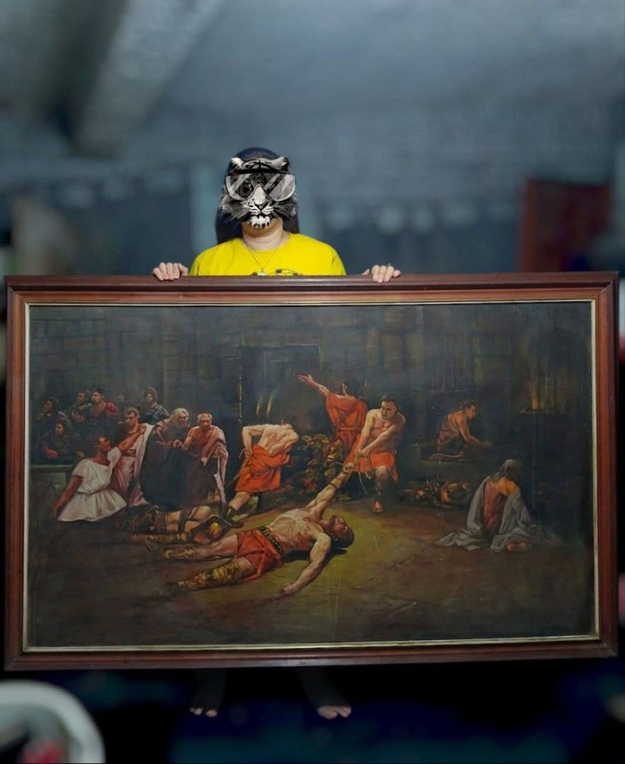 Spoliarium Painting (Category: Frames & Pictures) located in Mandaluyong City. Submitted by theforgottentreasures (Listing ID 1463249433, Image 1). Description: 180k pesos! 📌 Vintage Spoliarium Painting Juan Luna's Famous Painting Artist: RS Buendia 5 feet and 5 inches x 3 feet and 5 inches what you see is what you get.